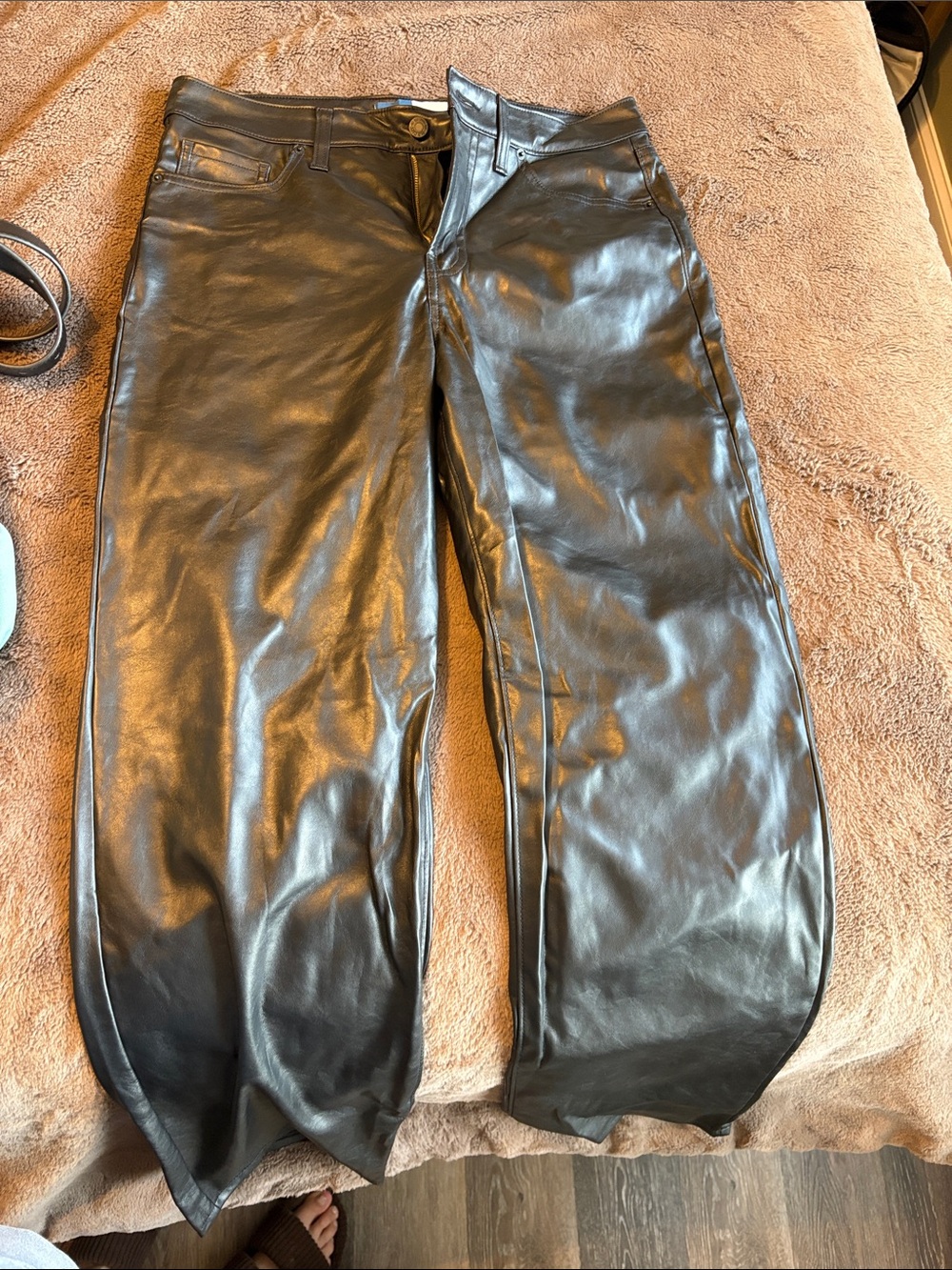 Women’s Black Faux Leather Pants - Classic Slim Fit